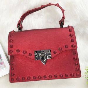 Metallic Red Cross Body Bag